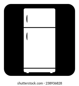 Refrigerator button on white background. Kitchen equipment.