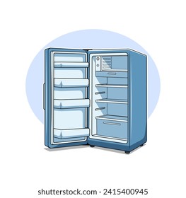 Refrigerator Cartoon Design Illustration vector eps format , suitable for your design needs, logo, illustration, animation, etc.