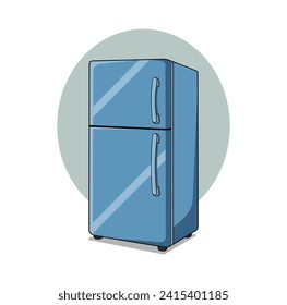 Diseño de dibujos animados Refrigerador Ilustración Formato de eps vectoriales , adecuado para sus necesidades de diseño, logotipo, ilustración, animación, etc.