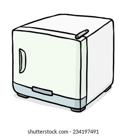 refrigerator / cartoon vector and illustration, hand drawn style, isolated on white background.