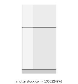 refrigerator with closed two doors isolated on white background