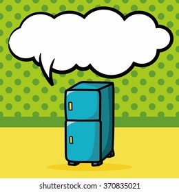 refrigerator color doodle, speech bubble