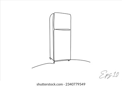 ilustración vectorial de línea continua de refrigerador