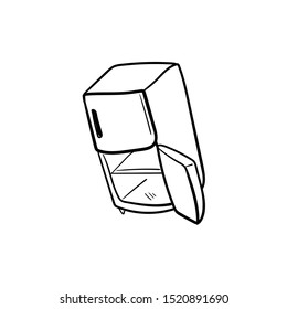 refrigerator doodle icon vector hand drawing