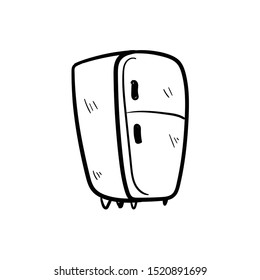 refrigerator doodle icon vector hand drawing