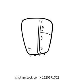 refrigerator doodle icon vector hand drawing