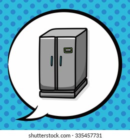 refrigerator doodle, speech bubble