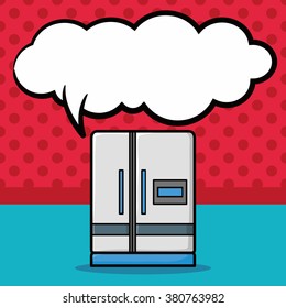 refrigerator doodle, speech bubble