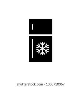 Refrigerator electronic icon, Freezer cold design illustration.