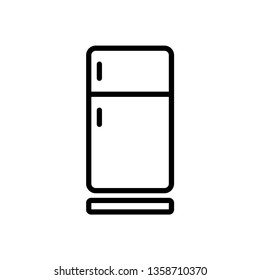 Refrigerator electronic icon, Freezer cold design illustration.