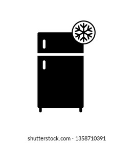 Refrigerator electronic icon, Freezer cold design illustration.