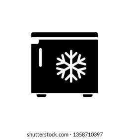 Refrigerator electronic icon, Freezer cold design illustration.