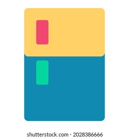 Refrigerator flat icon, suitable for set electonics icons