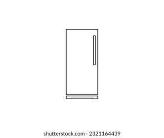 refrigerator flat outline icon logo illustration. Vector illustration in outline style, freezer symbol pictogram. suitable for web, design,logo,app, line icon, vector. isolated on white  background.