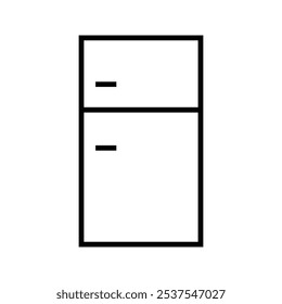 refrigerator flat outline icon logo illustration. technology,