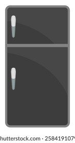 Refrigerator flat vector icon isolated on white background.