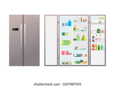 the refrigerator with food