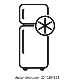 Refrigerator freezer icon outline vector. Repair service. Home electric