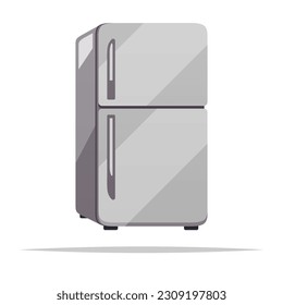 Refrigerator freezer vector isolated illustration