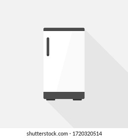 Refrigerator or Fridge, Freezer for modern kitchen, Vector design of flat icon on isolated background.