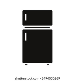 refrigerator, frige, cooler - simple vector icon