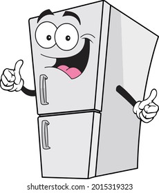 refrigerator funny cartoon illustration design  