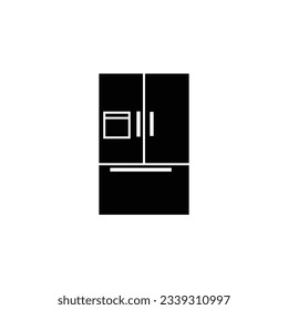 Refrigerator glyph icon. illustration graphic of Refrigerator glyph