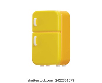 refrigerator icon 3d rendering vector illustration