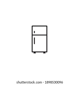 Icono del refrigerador. Icono vector del dispositivo. Vector de icono del refrigerador. Diseño de la línea delgada del refrigerador. Imagen vectorial.