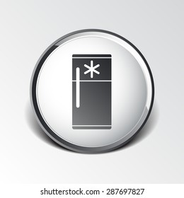 refrigerator icon cold kitchen object furniture electric.