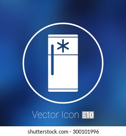 refrigerator icon cold kitchen object furniture electric.
