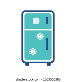 refrigerator icon design, flat style