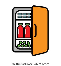 Refrigerator icon design, illustration design
