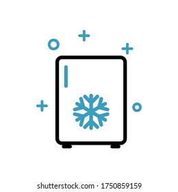 Refrigerator icon design template colour