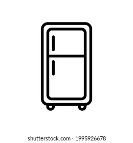 icono de refrigerador diseñado con un estilo de contorno