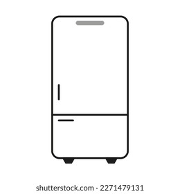 Refrigerator icon. Domestic electronics. Vector illustration.