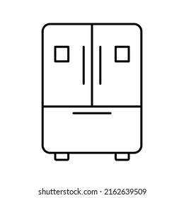 refrigerator icon electronic color editable
