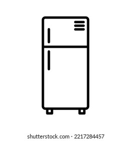 Icono del refrigerador. señal electrónica de refrigerador. ilustración vectorial