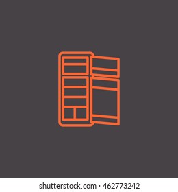 Refrigerator Icon Flat.