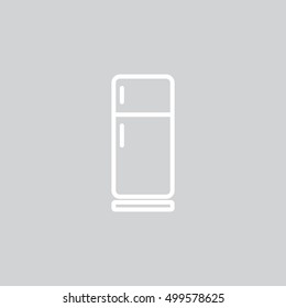 Refrigerator Icon Flat.