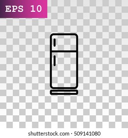 Refrigerator Icon Flat.