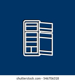 Refrigerator Icon Flat.