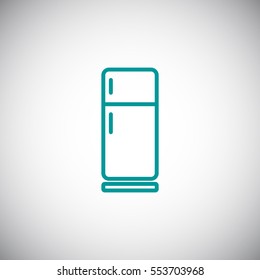 Refrigerator Icon Flat.
