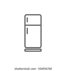 Refrigerator Icon Flat.
