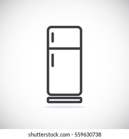 Refrigerator Icon Flat.