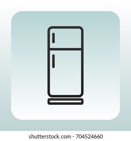 Refrigerator Icon Flat.