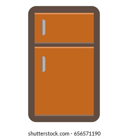 refrigerator icon flat color