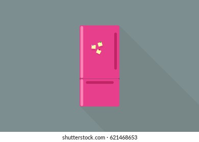 Refrigerator icon flat design