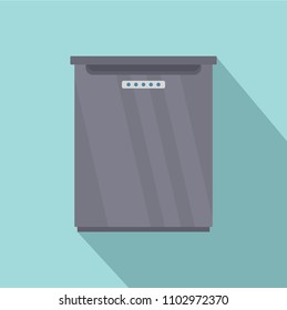 Refrigerator icon. Flat illustration of refrigerator vector icon for web design