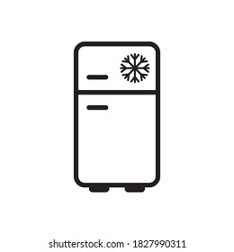 Refrigerator Icon Flat Vector Illustration Design
